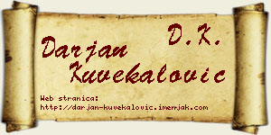 Darjan Kuvekalović vizit kartica